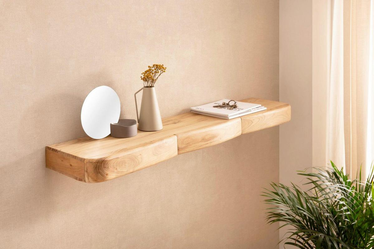 Wandboard Wl7.389 - Akaziefarben, Design, Holz (120/8/20cm) - Livetastic