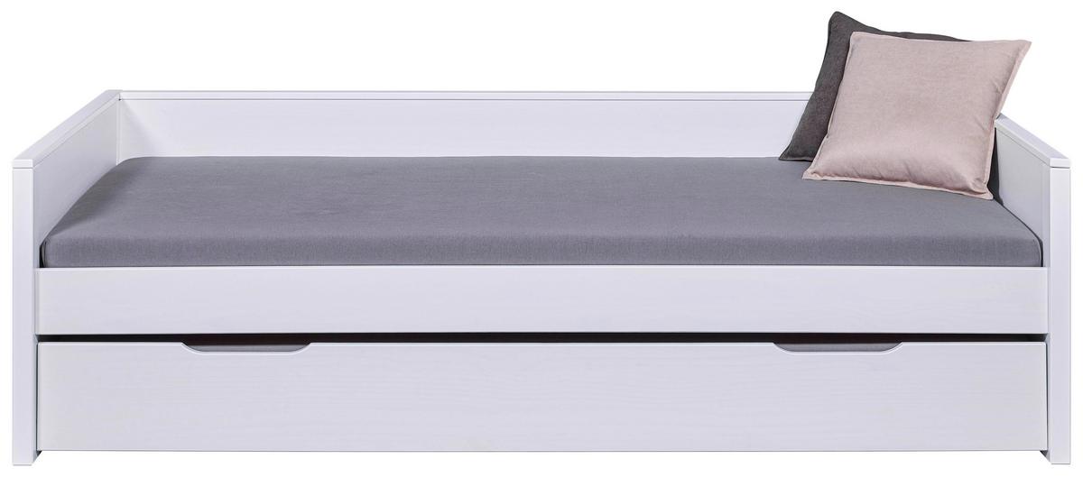 Ausziehbett Dream the Future Weiß - Naturfarben/Weiß, KONVENTIONELL, Holz (90/200cm) - MID.YOU