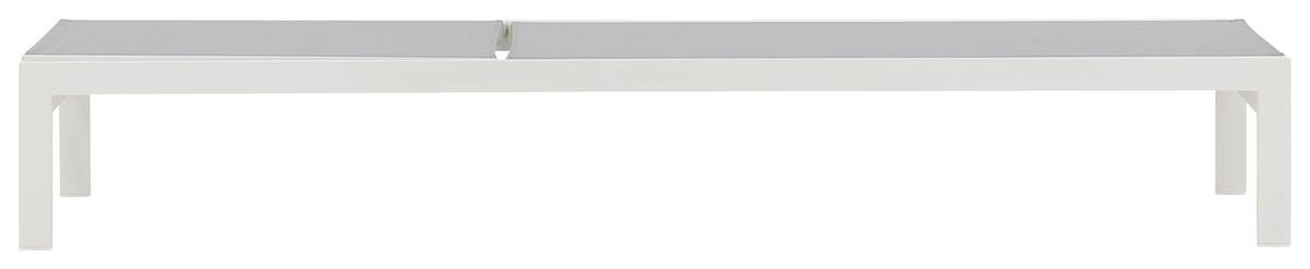 SONNENLIEGE COPACABANA - Weiß/Grau, KONVENTIONELL, Metall (60/30/195cm) - Gardenson