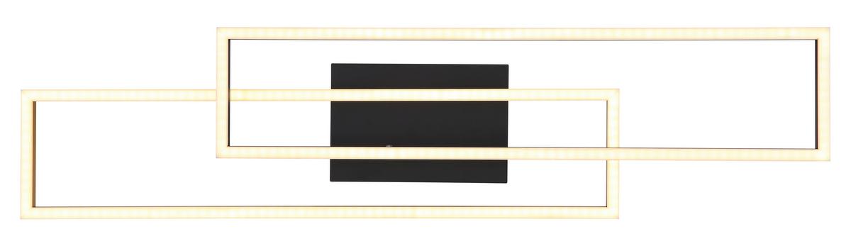 LED-DECKENLEUCHTE 67208-30G - Goldfarben/Opal, Design, Kunststoff/Metall (80/60/7,5cm) - Globo