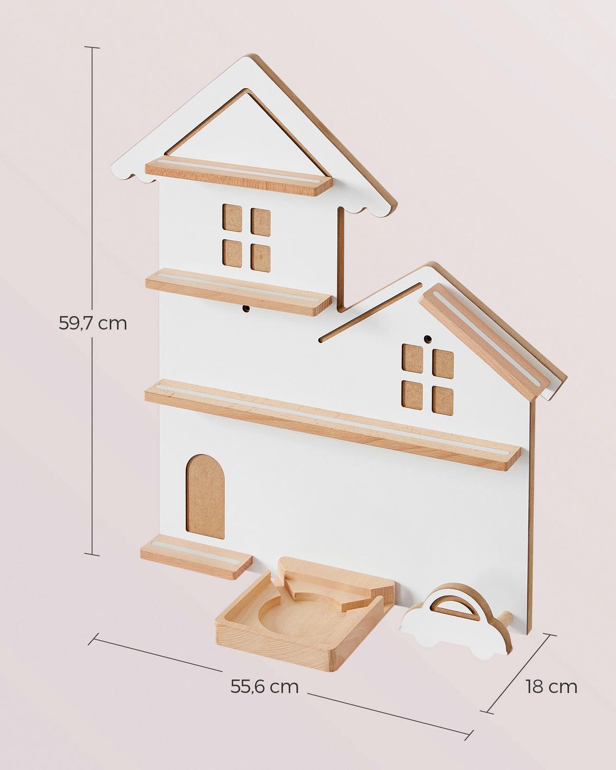 Kinderregal in Weiß MDF ca. 55,8x60x18 cm - Weiß, MODERN, Holz/Holzwerkstoff (55,8/60/18cm) - MID.YOU