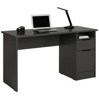 Schreibtisch Student II in Schwarz - Anthrazit/Schwarz, MODERN, Holzwerkstoff/Metall (137,5/76/55cm) - Mömax