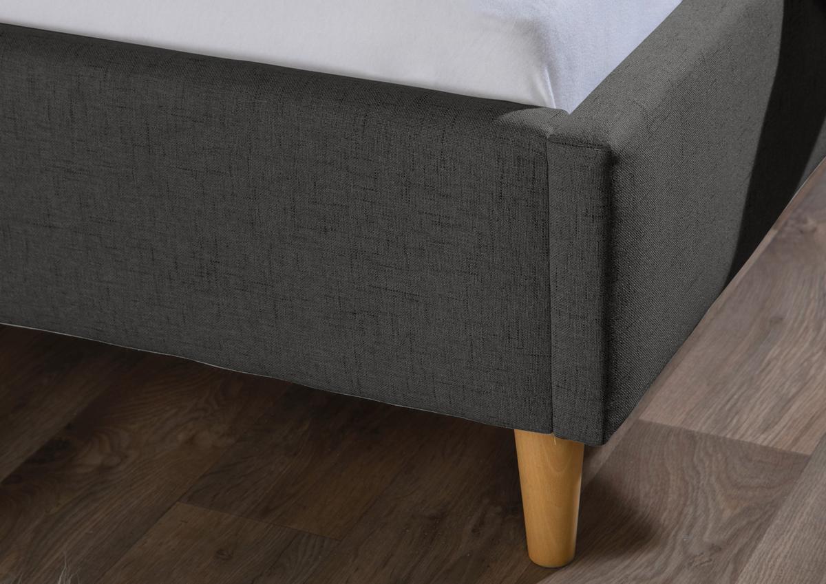 Polsterbett Slade Anthrazit ca. 100x200 cm - Anthrazit/Naturfarben, MODERN, Holz/Textil (100/200cm) - Livetastic