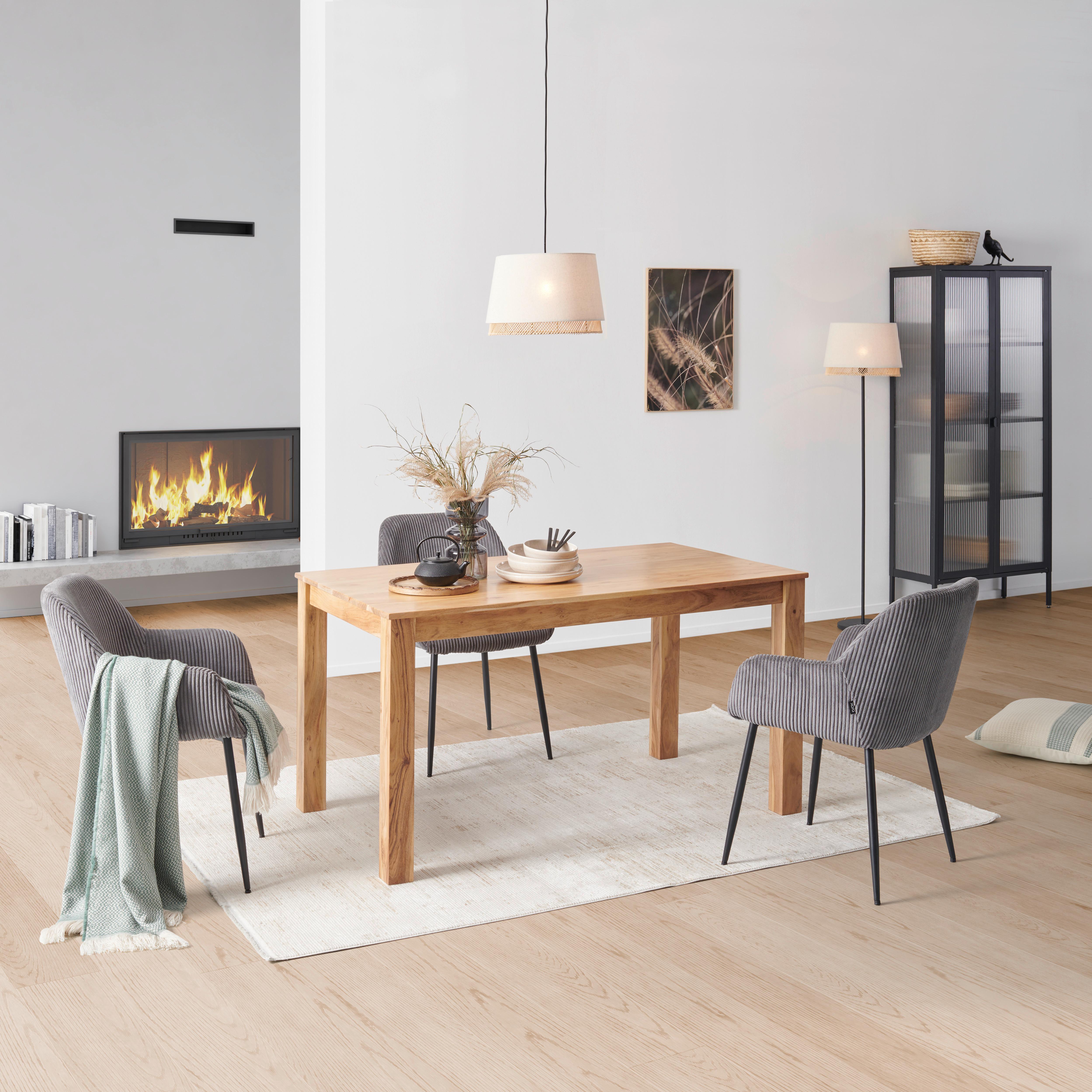 STÓŁ DO JADALNI RIGA - kolor akacjowy, Konventionell, drewno (120/80/76cm) - MID.YOU