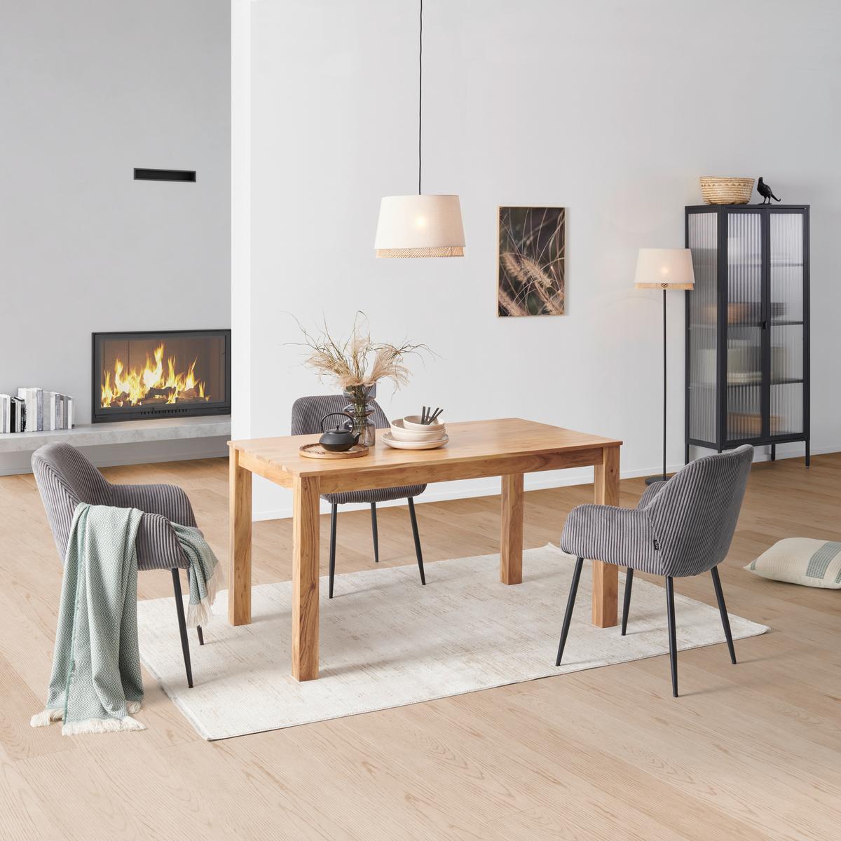 STÓŁ DO JADALNI RIGA - kolor akacjowy, Konventionell, drewno (120/80/76cm) - MID.YOU