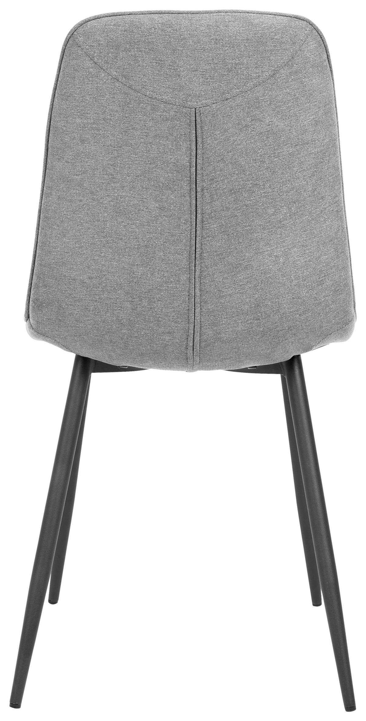 KRZESŁO LAGO - czarny/szary, Modern, metal/drewno (47/87/58cm) - P & B