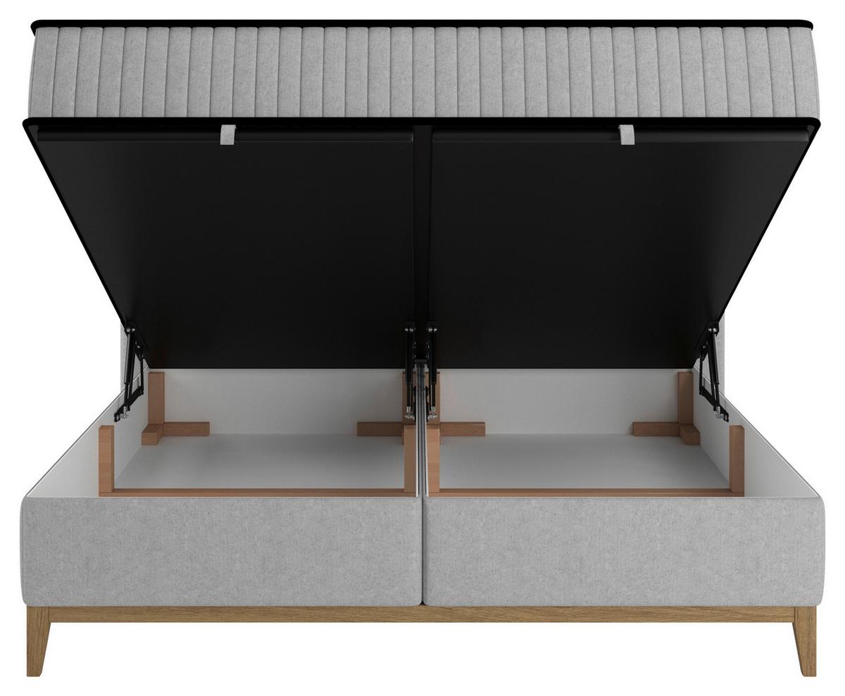 Bett Elena Silberfarben ca. 200x200cm - Silberfarben, KONVENTIONELL, Holz/Holzwerkstoff (200/200cm) - Sembella