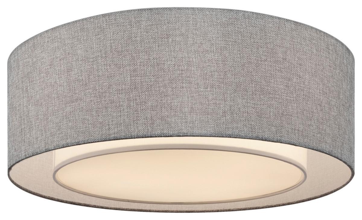 Deckenleuchte Bergamo Grau/Chrom max. 60 Watt - Chromfarben/Grau, Basics, Textil/Metall (52/17,5/52cm) - MAYTONI