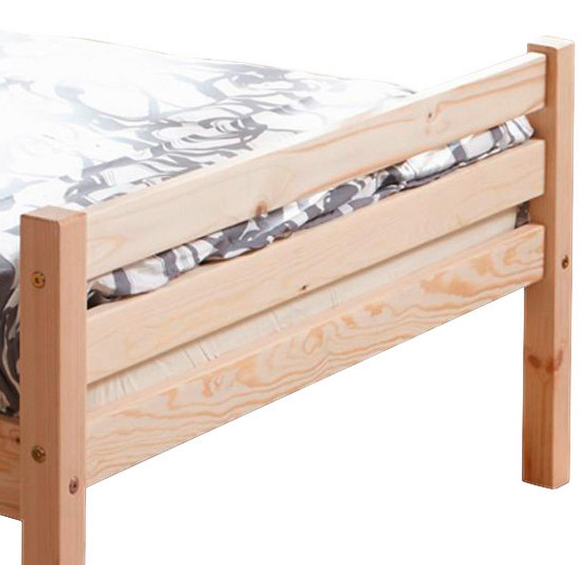 Postelja Nadine, 90x200, Bor, Masivno - barve bora, Konvencionalno, les (90/200cm) - MID.YOU