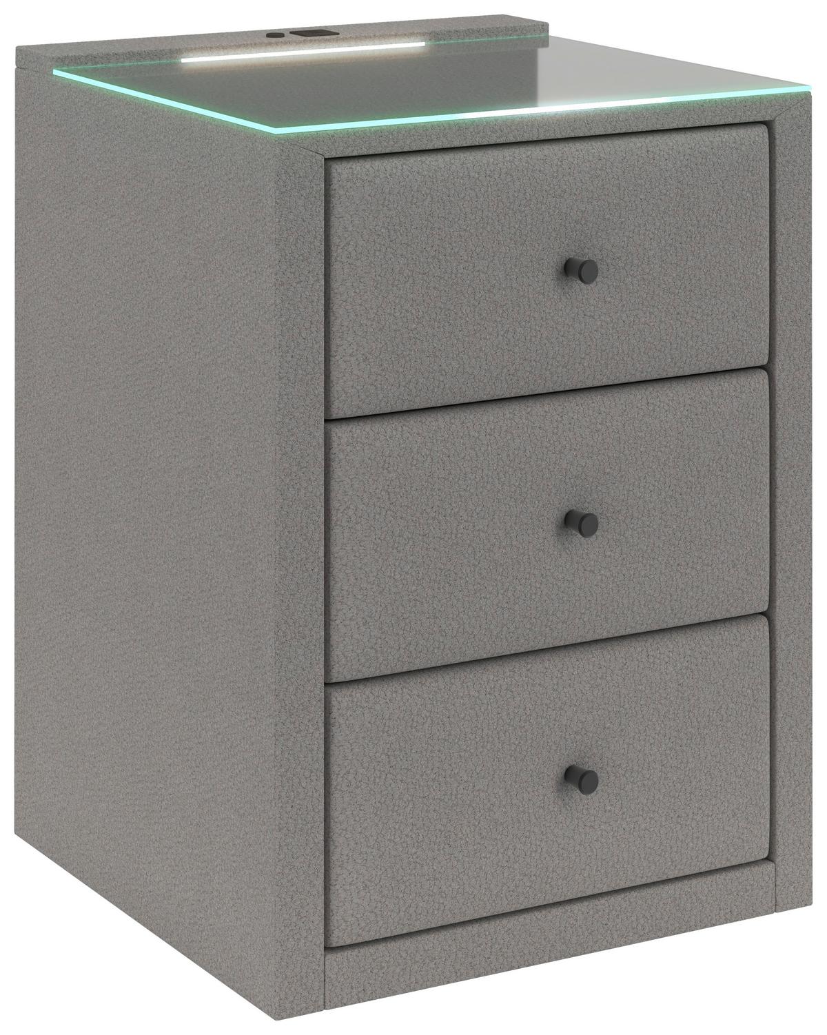 Noćni Ormarić Carmen - boje šampanjca, Konvencionalno, plastika (52/68/48,5cm) - Modern Living