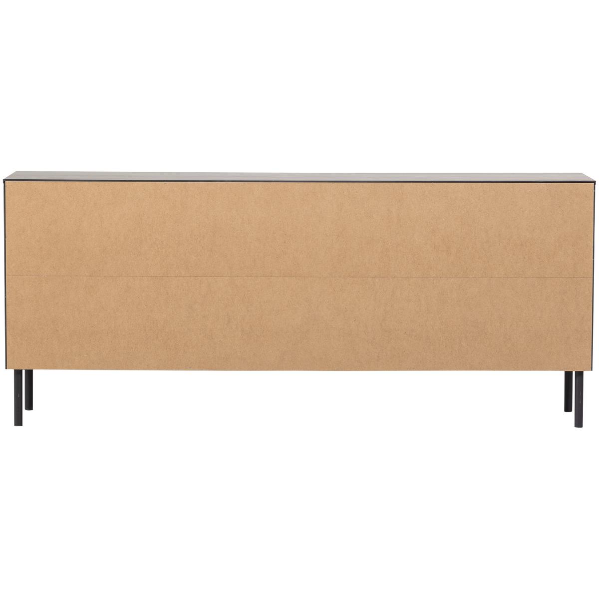 Sideboard Gunnar Schwarz B: 201 cm - Schwarz, Design, Holz/Metall (201/85/44cm) - Livetastic