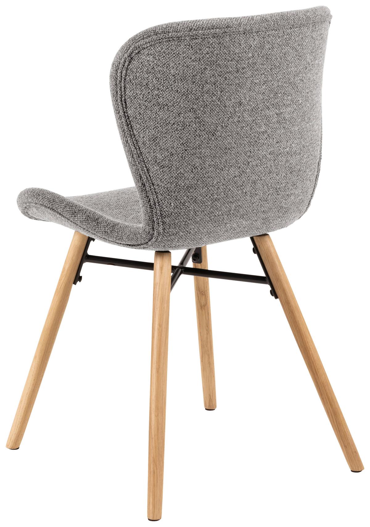 KRZESŁO BATILDA -A1 - kolor naturalny/szary, Design, metal/drewno (47/82,5/53cm) - MID.YOU
