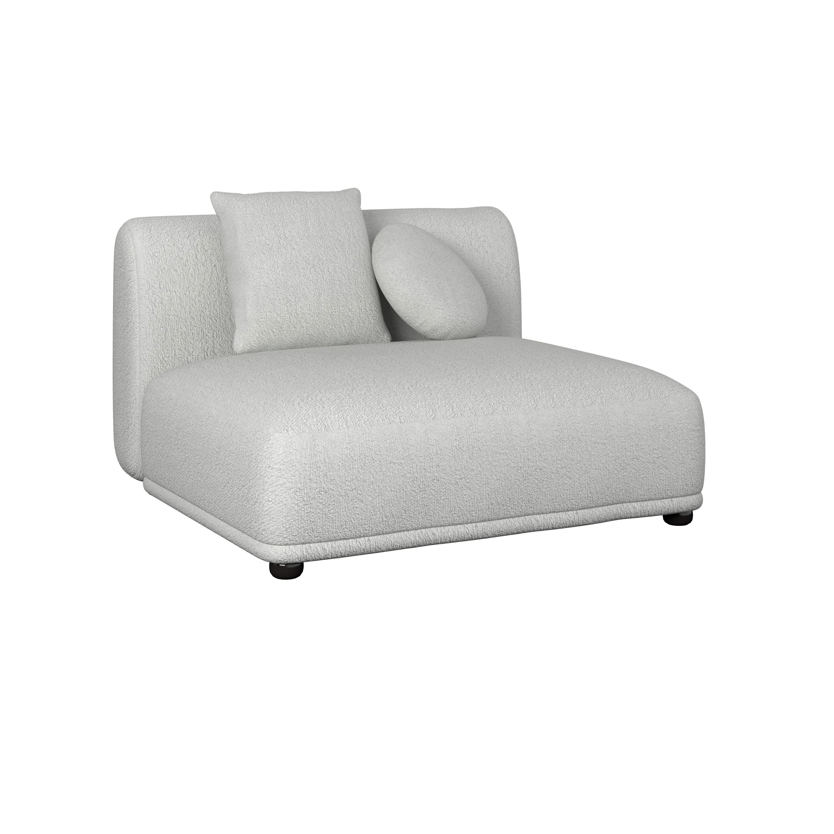 HÖRNSOFFA KIRA - vit/svart, Modern, trä/textil (408/108cm) - Bessagi Home
