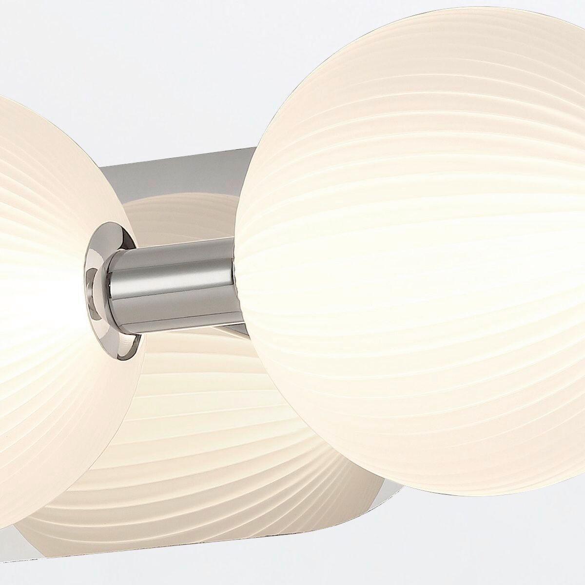 LED Falilámpa Qn-Palmas-3w-Pn - nikkelszínű, Konventionell, üveg/fém (15,1/58,7/20,3cm) - Elstead Lighting