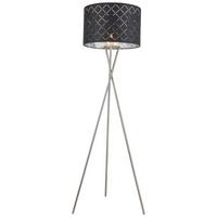STEHLEUCHTE KIDAL D: 62 CM NICKEL - Silberfarben/Grau, Basics, Textil/Metall (62/160cm) - Globo