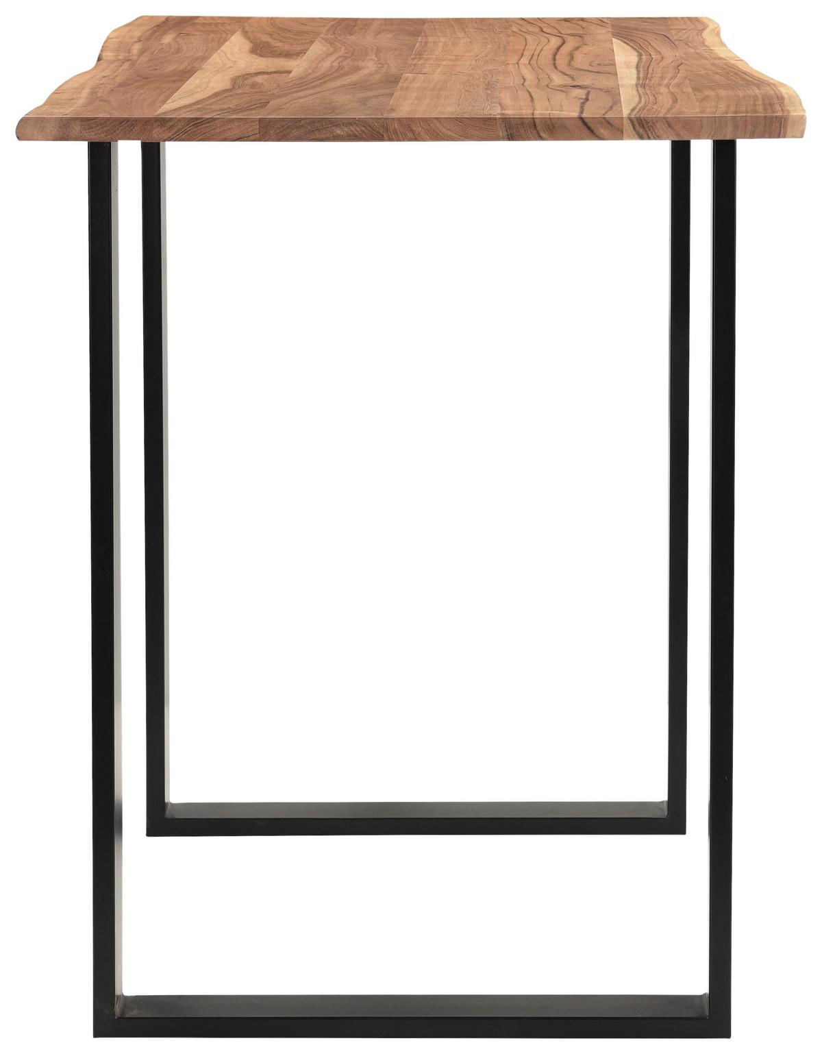 STÓŁ BAROWY SPEEDY - kolor akacjowy/czarny, Design, metal/drewno (120/80/105cm) - Linea Natura