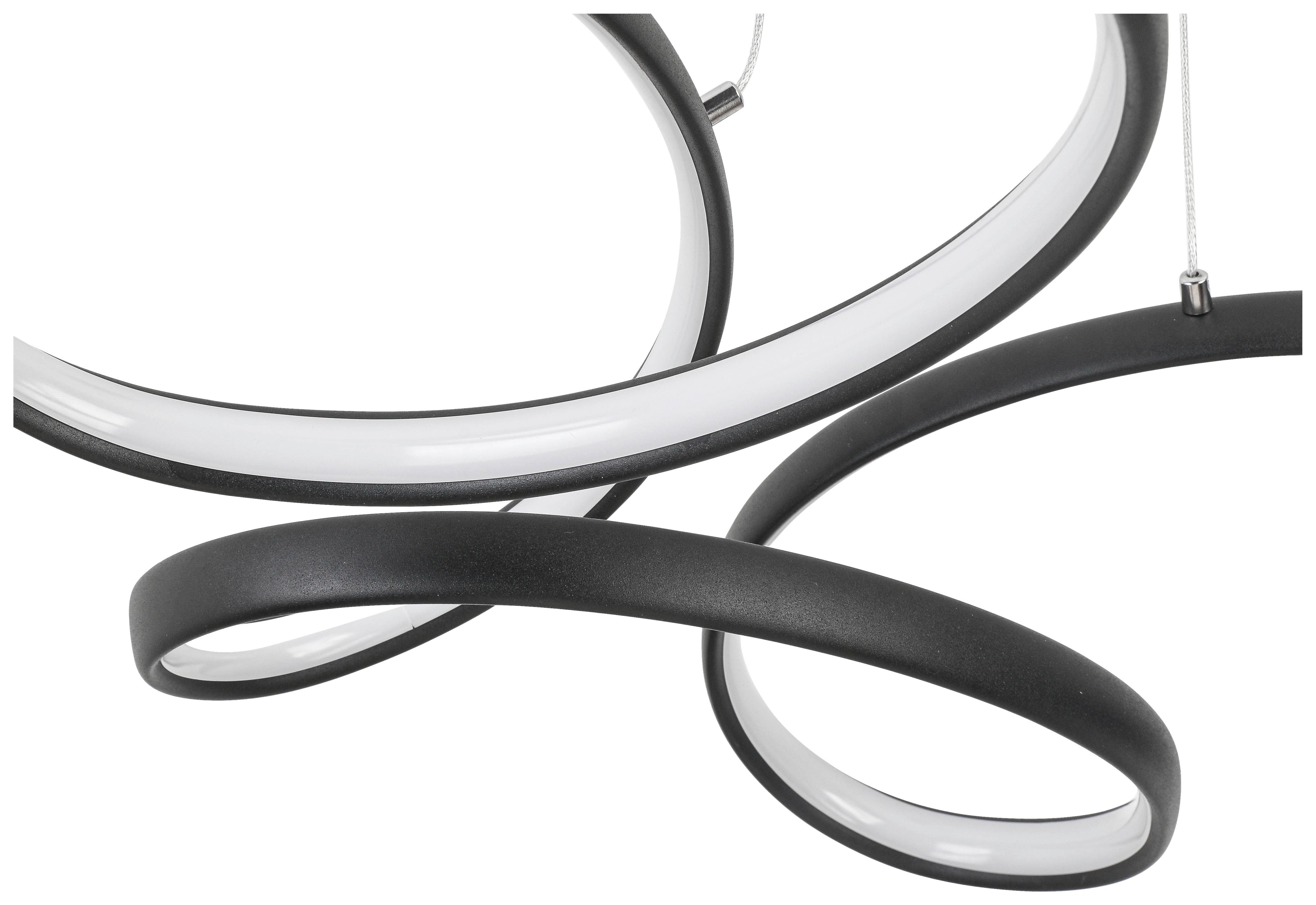 LED-HÄNGLAMPA CRONO -AKT- - svart, Romantik / Lanthus, metall/plast (70/70/120cm) - Premium Living