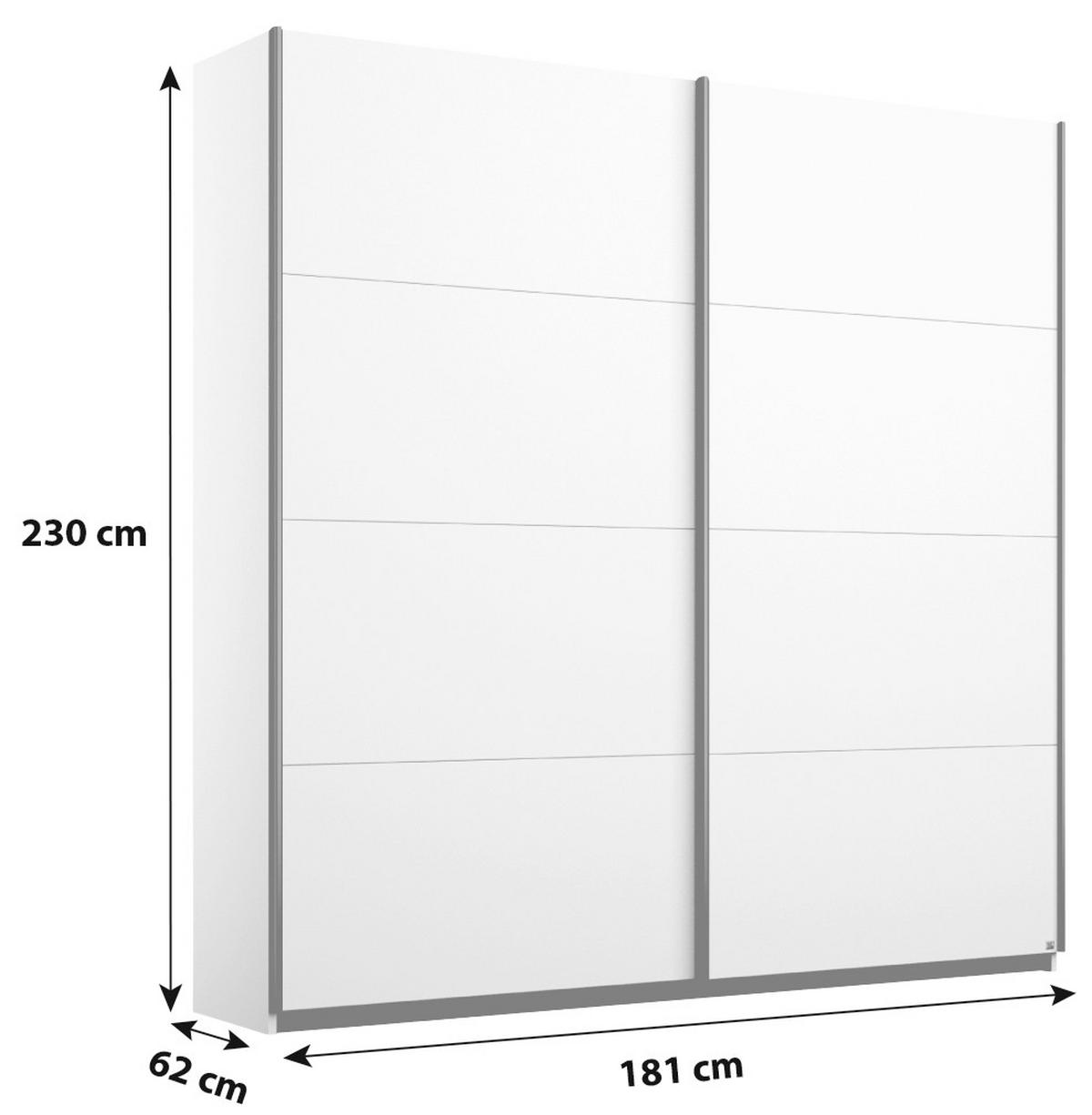 Ormar S Kliznim Vratima Belluno - siva/boje aluminija, Moderno, drvni materijal/metal (181/230/62cm) - Modern Living