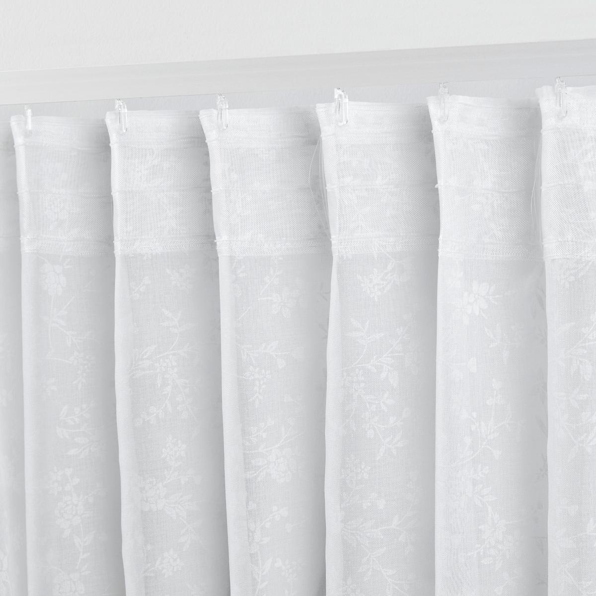 Fertigvorhang Raphaela in Weiss ca.140x245cm - Weiss, Romantik / Landhaus, Textil (140/245cm) - Zandiara