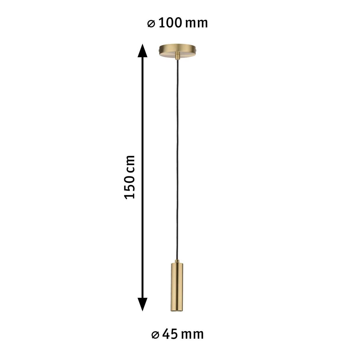 Hängeleuchte Kine in Messingfarben max. 60 Watt - Basics (10/150cm) - Paulmann