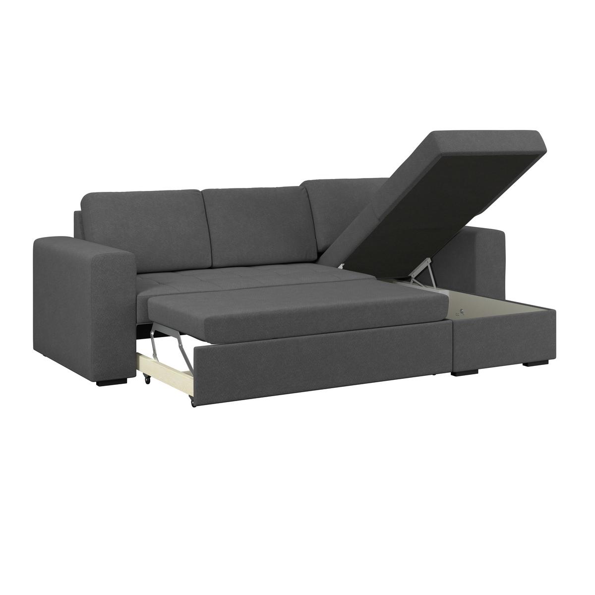 Kutna Garnitura Jan - antracit, Trend, tekstil (247/155cm)