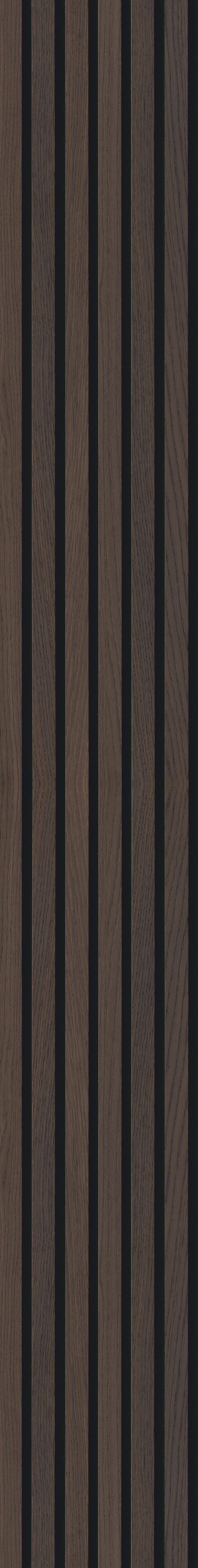 Akustikpaneel Eiche/Mokka - Eiche dunkel, KONVENTIONELL, Holz/Kunststoff (250/30/1.1cm) - Novel