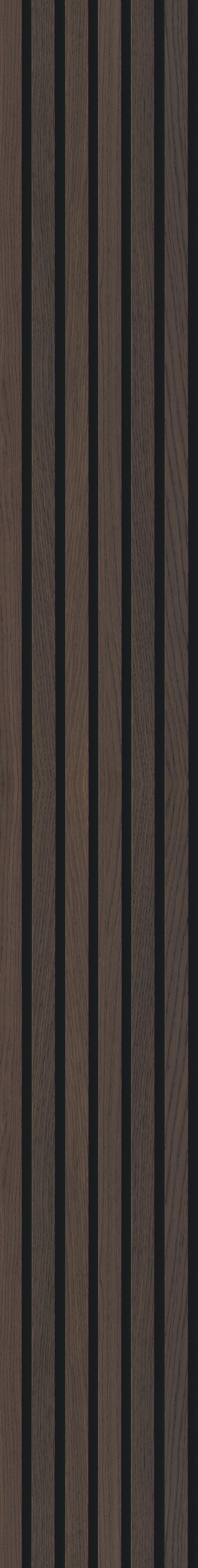 Akustikpaneel Eiche/Mokka - Eiche dunkel, KONVENTIONELL, Holz/Kunststoff (250/30/1.1cm) - Novel