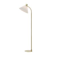 Stehleuchte Mira max. 40 Watt - Goldfarben/Weiß, Basics, Textil/Metall (32/44,5/145cm) - Markslöjd
