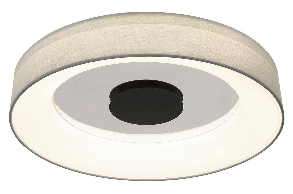 Led Svjetiljka Stropna 48372-30 - bijela/siva, Trend, metal/tekstil (46,8/9,8cm) - Globo