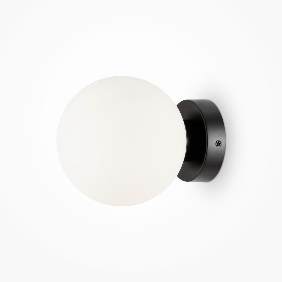 Wandleuchte Basic Form Weiß/Schwarz max. 40 Watt - Schwarz/Weiß, Trend, Glas/Metall (15/18cm) - MAYTONI