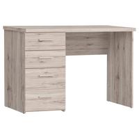 Pisalna Miza Net 106 - barve hrasta/barve aluminija, Moderno, umetna masa/les (110/76,5/60cm) - Mömax