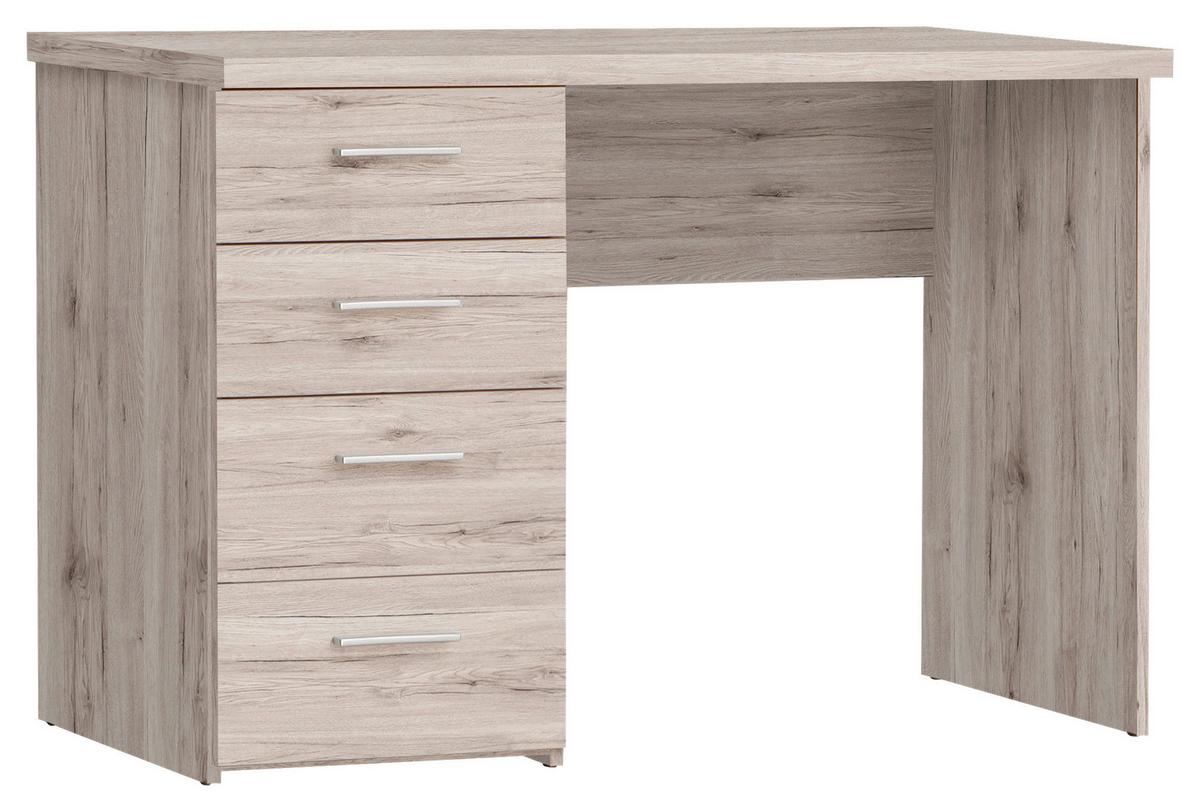 Pisalna Miza Net 106 - barve hrasta/barve aluminija, Moderno, umetna masa/les (110/76,5/60cm) - Mömax