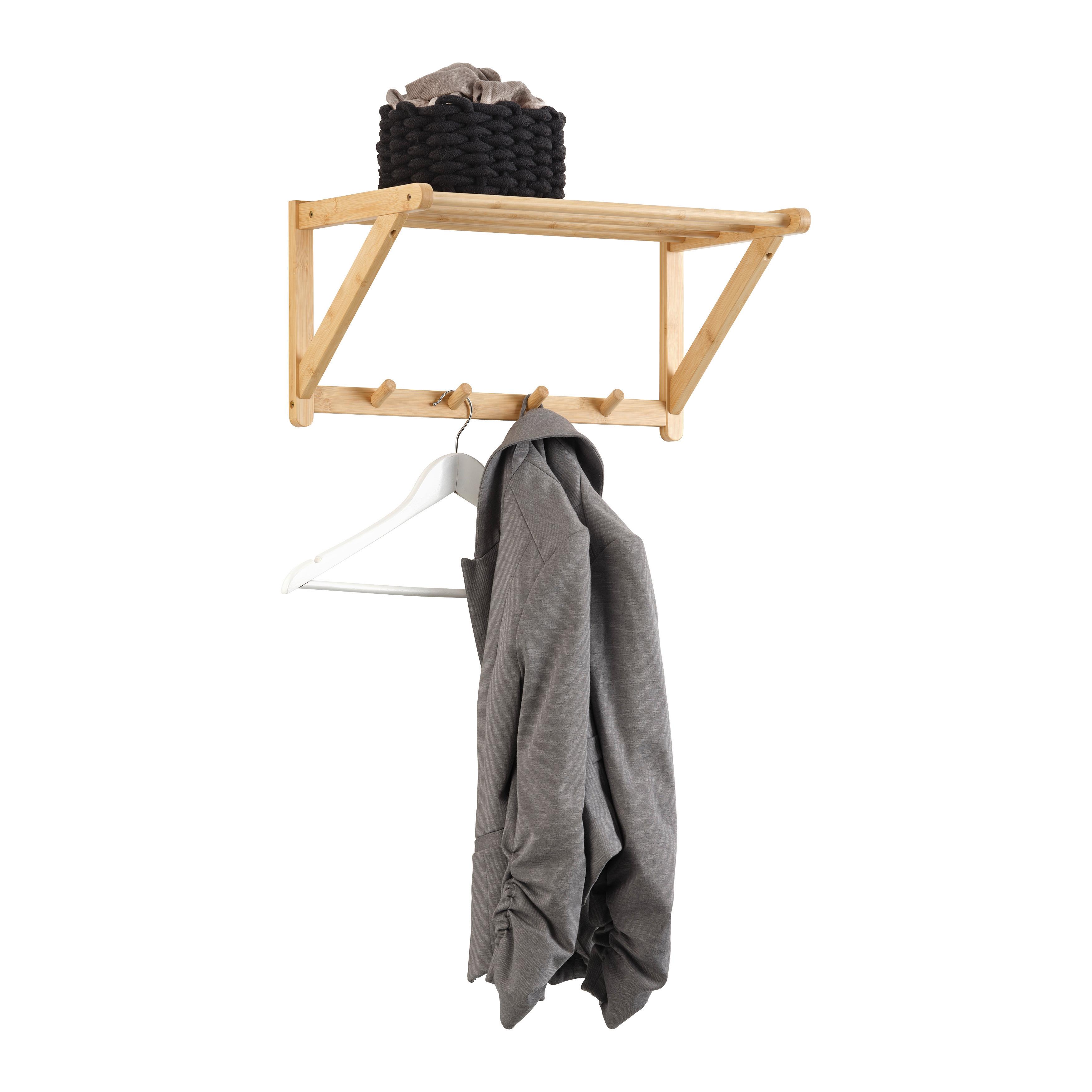Wandgarderobe Bonnie Naturfarben - Naturfarben, Konventionell, Holz (51/25/28cm) - Based