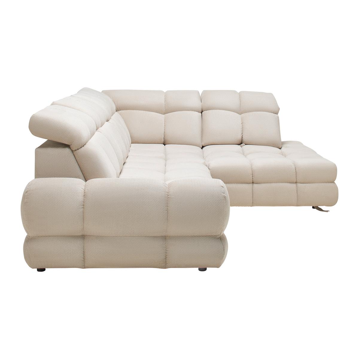 Ecksofa Tollo L Beige - Beige/Schwarz, MODERN, Holz/Holzwerkstoff (302/217cm) - Premium Living