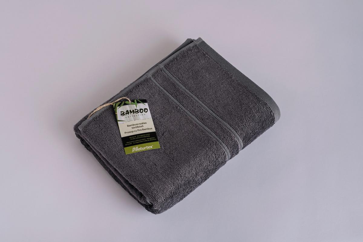 Törölköző Bambuszos 70/140 - szürke, textil (70/140cm)