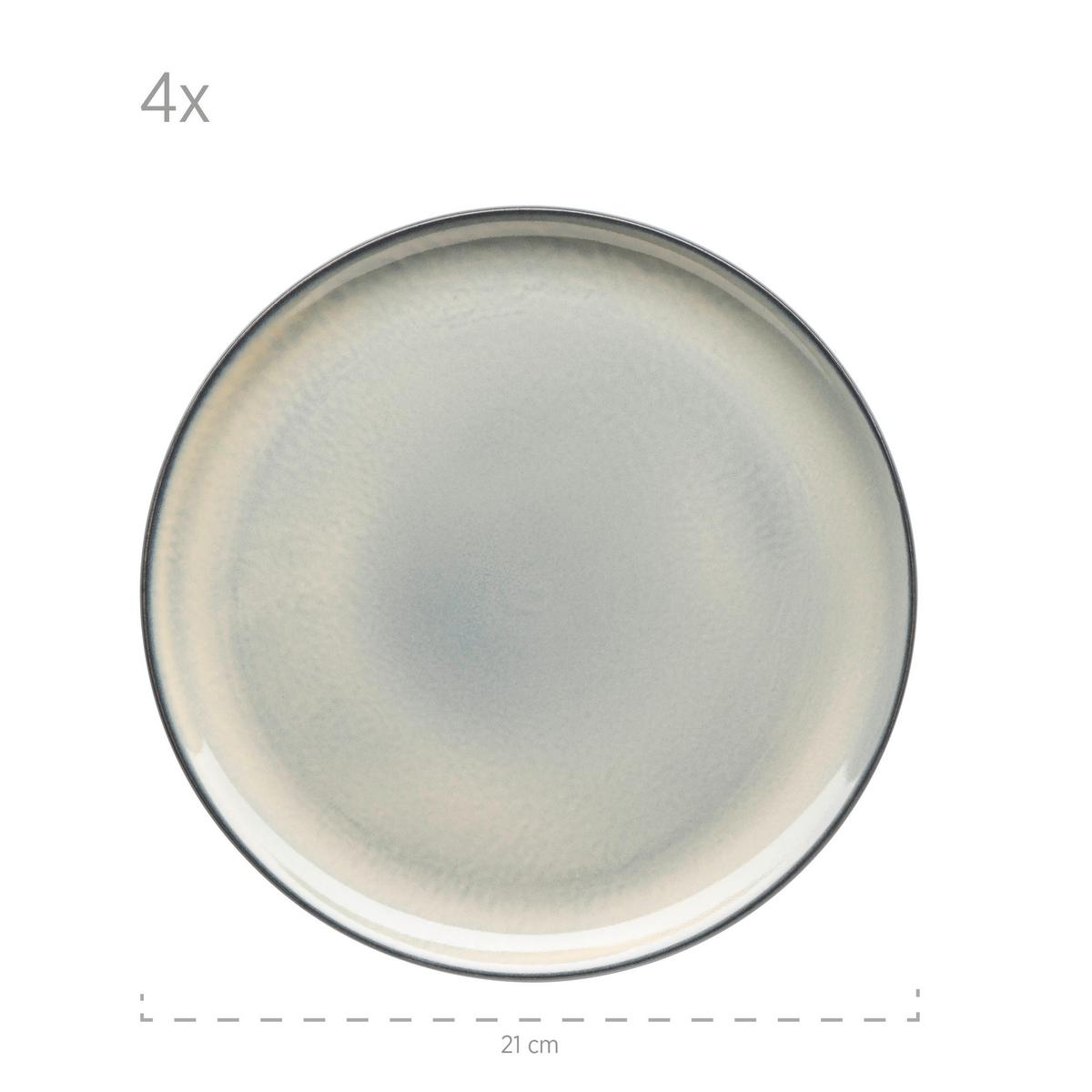 FRÜHSTÜCKSSERVICE LIVIO - Grün, Basics, Keramik - Mäser