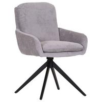 KRZESŁO Z PODŁOKIETNIKAMI OLMO - jasnoszary/czarny, Design, metal/tkanina (60/89/69cm) - Landscape