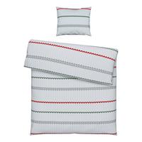 Bettwäsche Strick Ca. 160x210cm - Weiss/Rot, Modern, Textil (160/210cm) - Modern Living
