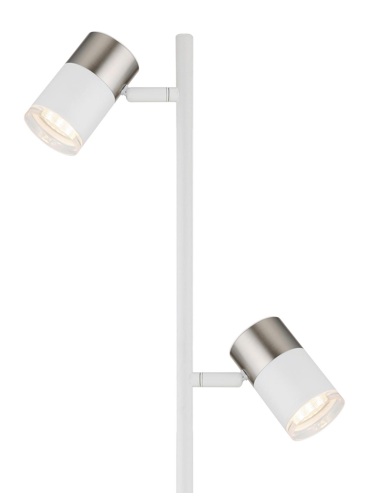 Állólámpa 57851s - áttetsző/nikkelszínű, Basics, műanyag/fém (21,5/23/154cm) - Globo