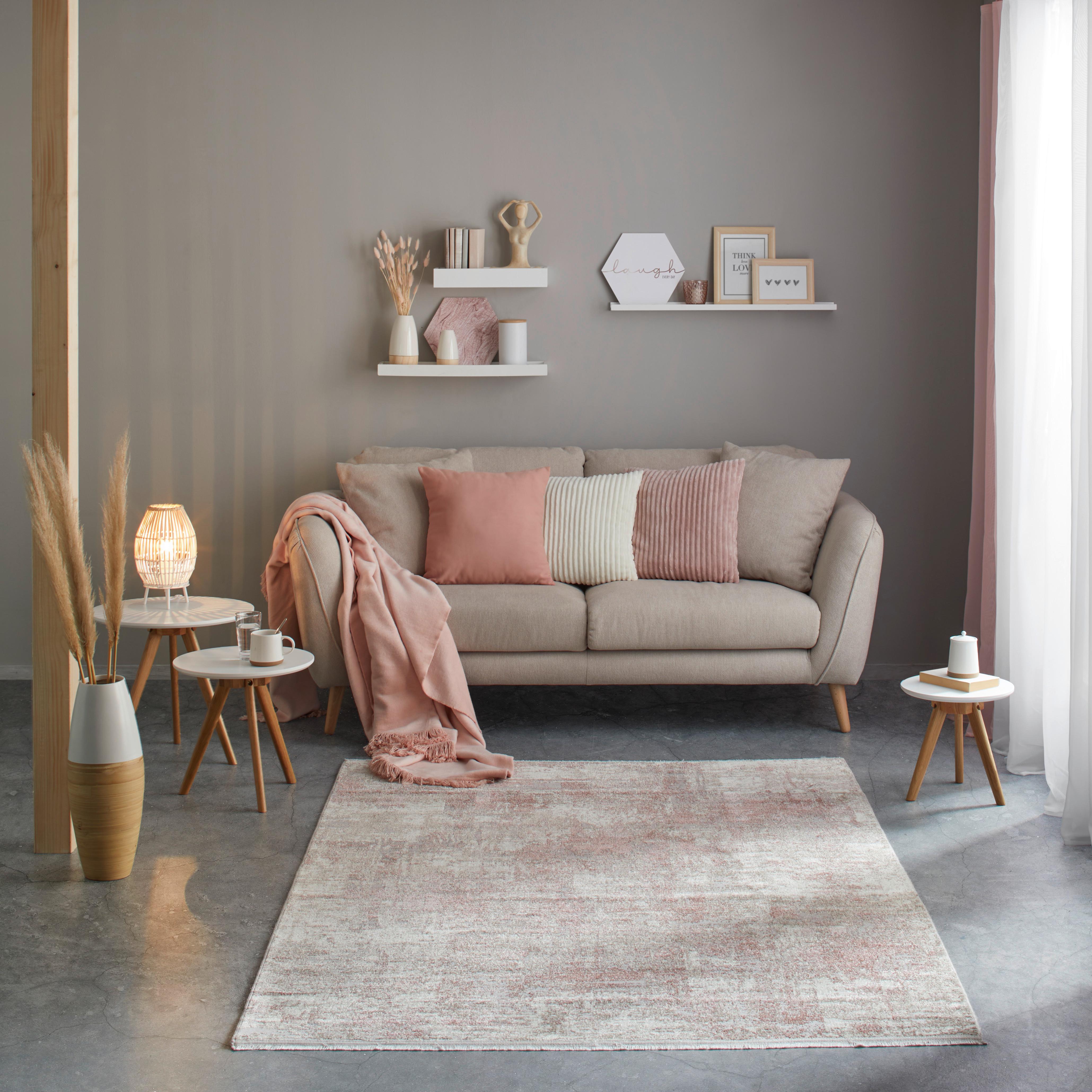 Szőtt Szőnyeg Malik 80/150cm - krémszínű/pink, Modern, textil (80/150cm) - Mömax