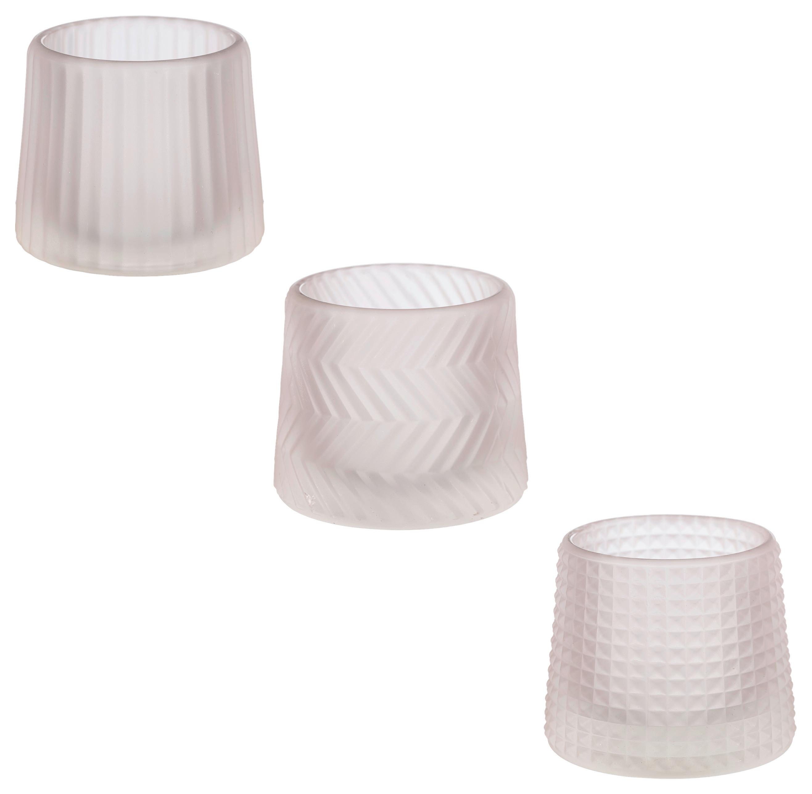 Teamécsestartó Tilburg I - zsályazöld/rózsaszín, Konventionell, Üveg (8,2/7cm) - Modern Living