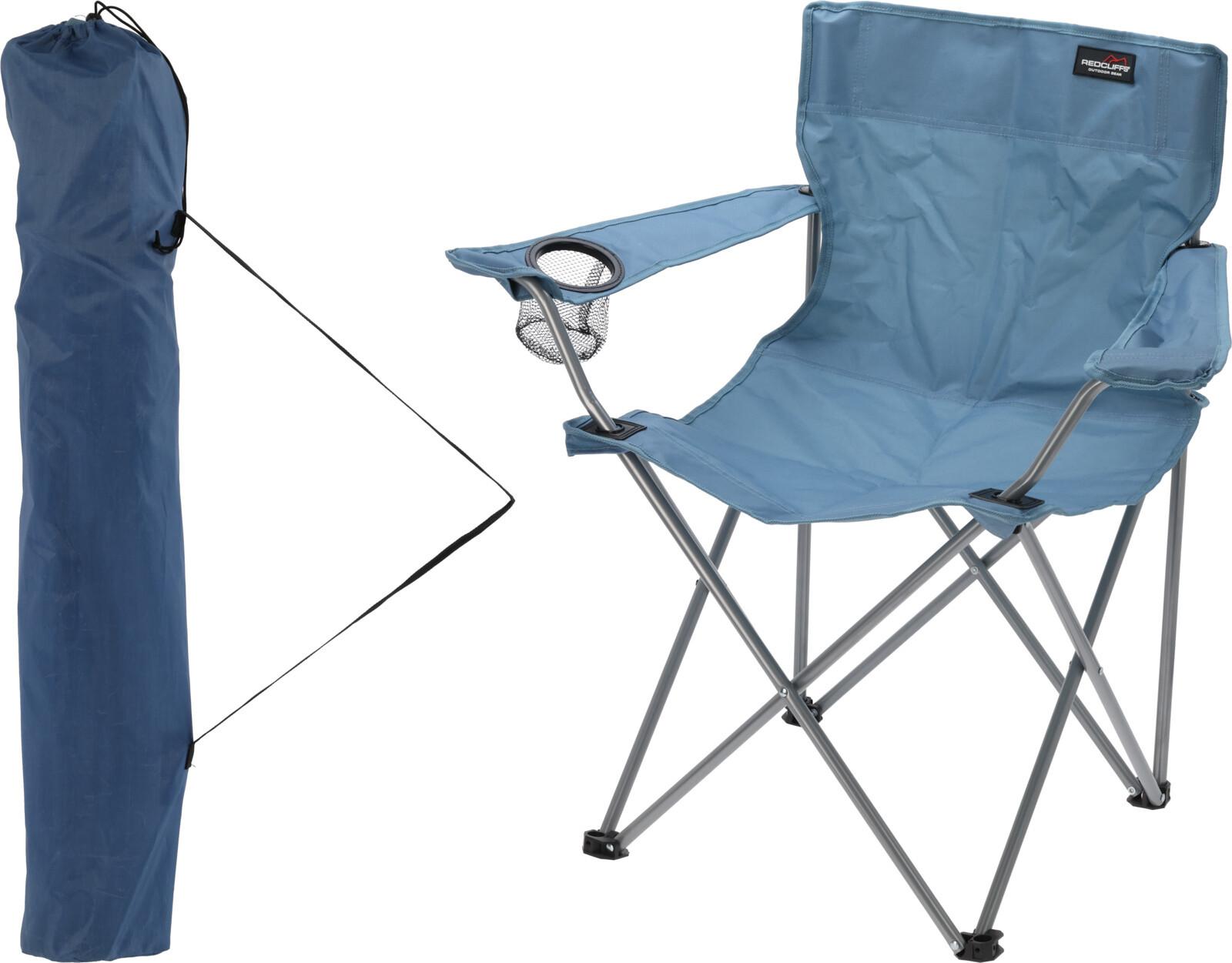 Kempingszék Charlie - világoskék, textil (51/42/81cm)