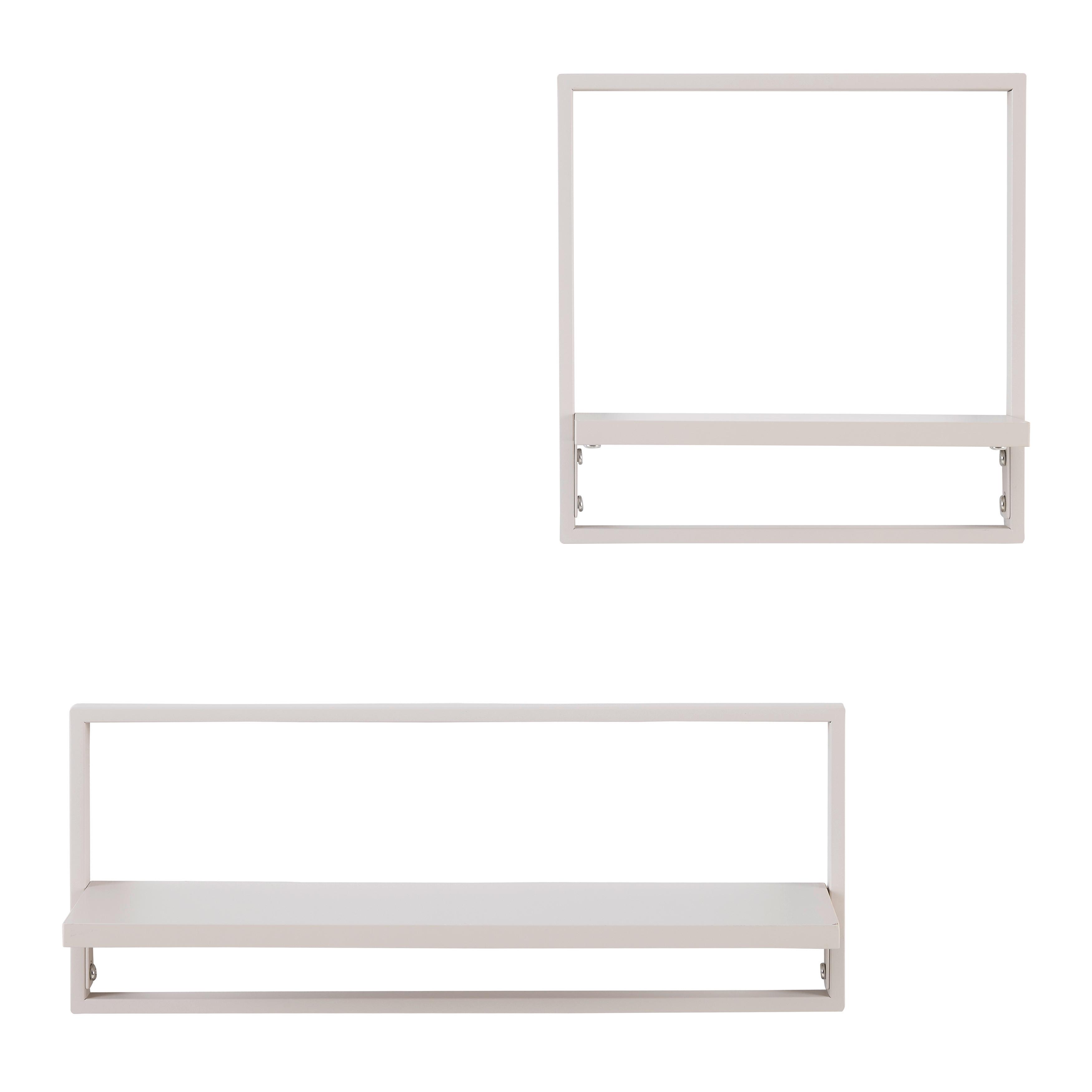 VÄGGHYLLPLAN SET ALFI -EXKLUSIV- -SB- - kashmir, Modern, metall/trämaterial (50/30/20/30/12/12cm) - Mömax