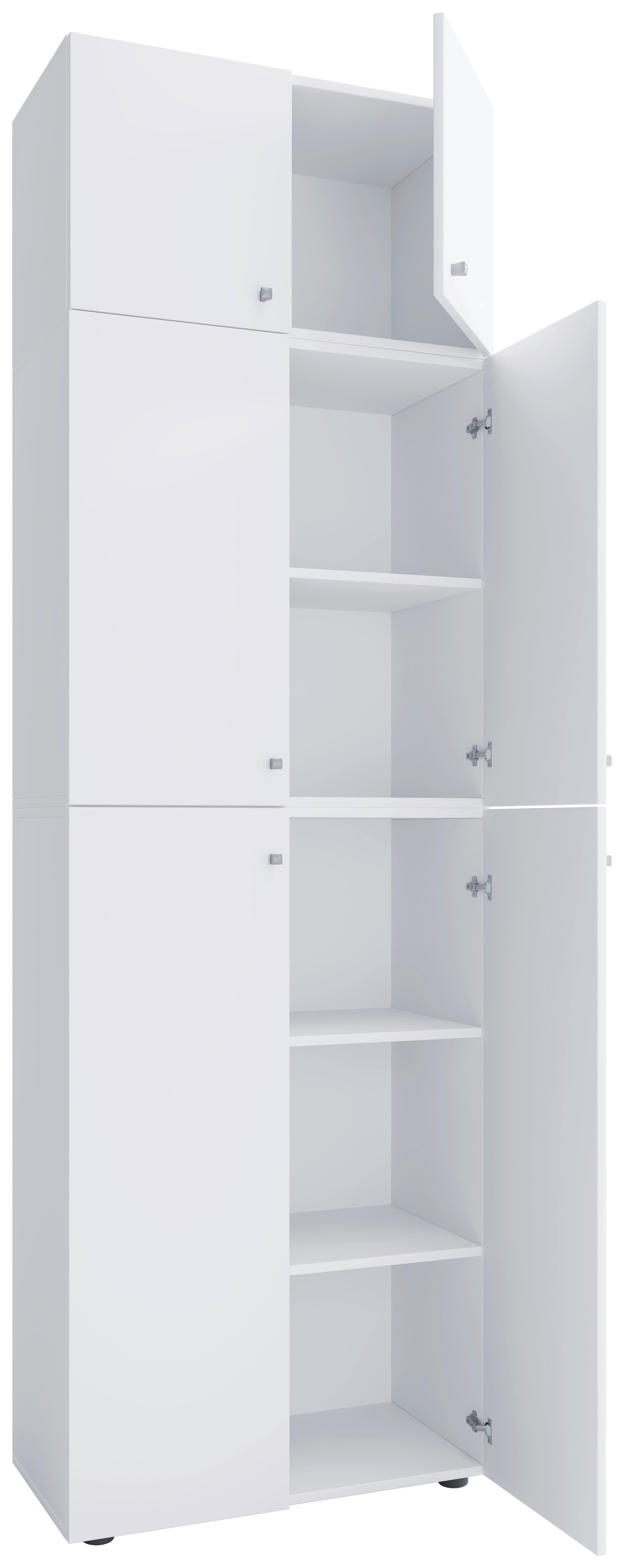 Omara Za Čevlje Lona Xxl, Bela - siva/črna, Konvencionalno, umetna masa/leseni material (70/223/39cm) - MID.YOU