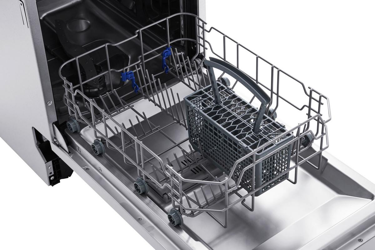 Geschirrspüler Katha Weiß/Edelstahl B: ca. 44 cm - Weiß/Grau, Trend, Kunststoff/Metall (44/81,5/57cm) - Respekta