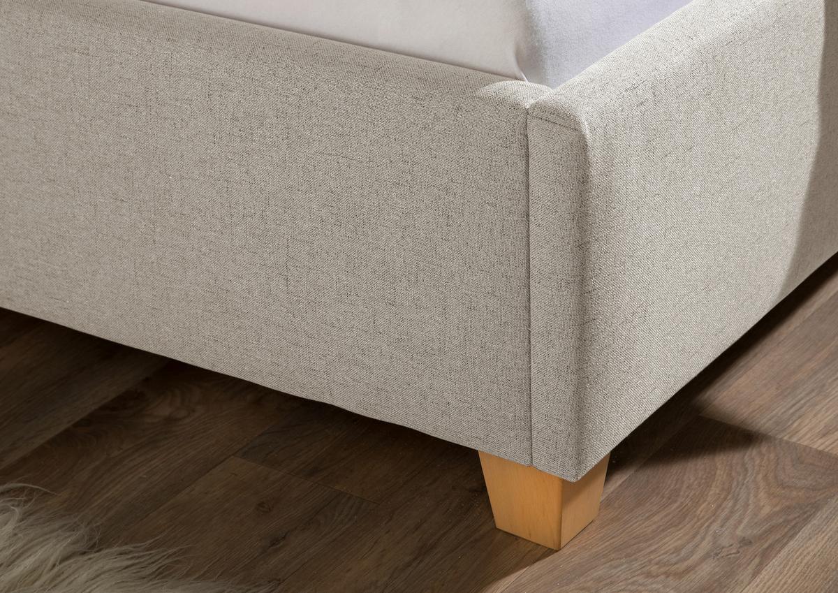 Polsterbett Tracy Beige ca. 200x200 cm - Beige/Naturfarben, MODERN, Holz/Textil (200/200cm) - Livetastic