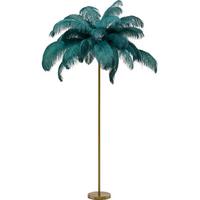 LAMPA STOJĄCA FEATHER PALM KARE DESIGN - zielony/kolor mosiężny, Modern, metal (65/165/65cm) - Kare-Design