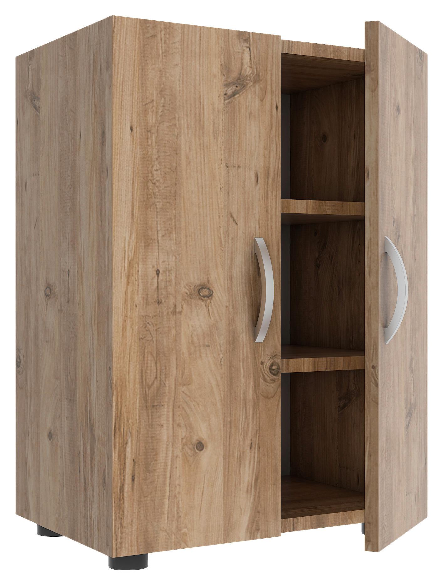 Omara Za Čevlje Ulas, Hrast - siva/barve aluminija, Moderno, kovina/umetna masa (49/74/30cm) - MID.YOU