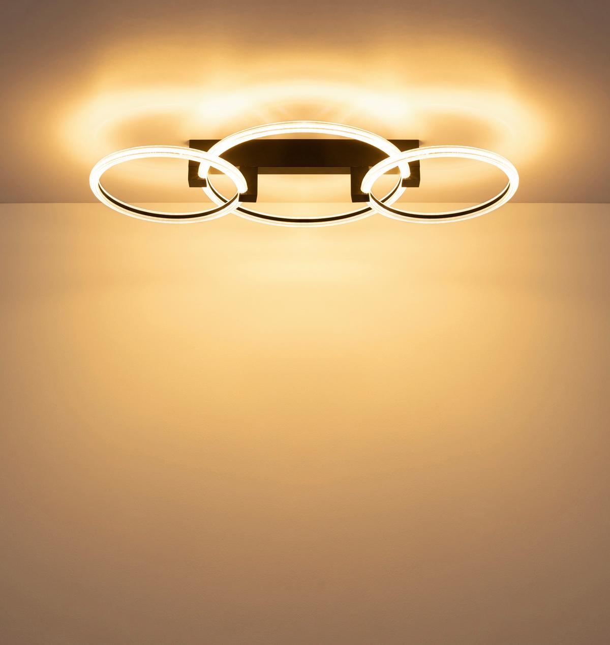 Led Stropna Svjetiljka Fletcher - bijela/prozirno, Design, metal/plastika (76,1/38/11,5cm) - Globo