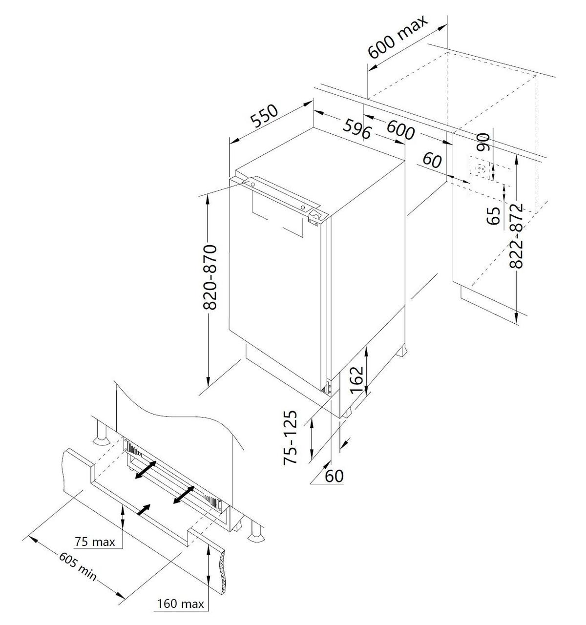 Kühlschrank UKSX361901, Festtürtechnik - Weiß, MODERN (59,6/82,5/55cm) - Amica